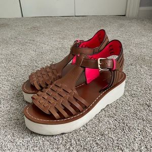 Coach Putnam Platform Leather Sandals